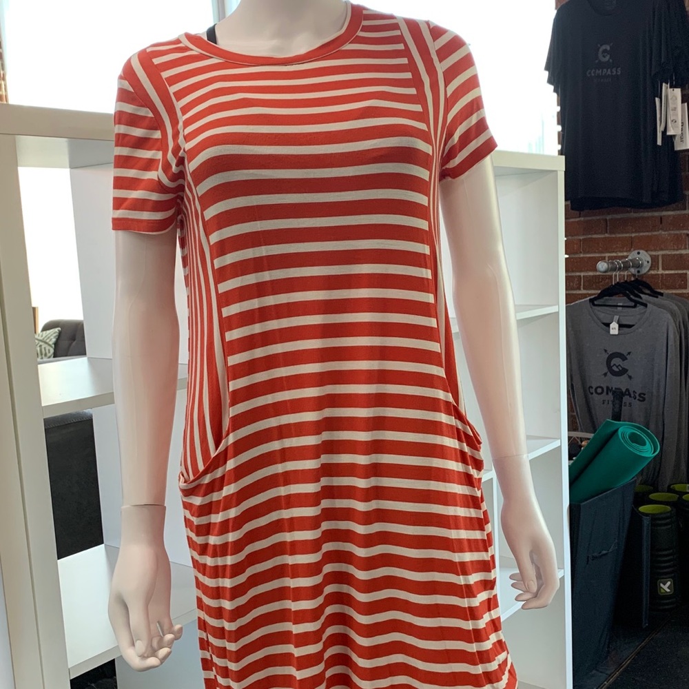 Les Amis stripe pocket t-shirt dress